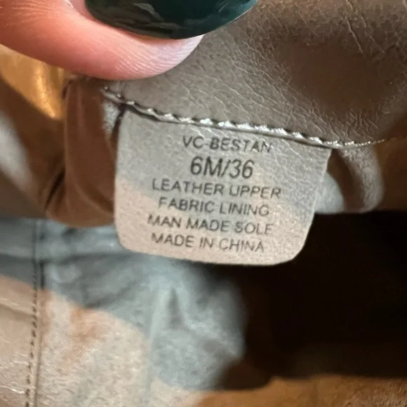 Vince Camuto Bestan Over the Knee Boot Foxy Tan/Gray Suede Size 6 M OTK - Picture 7 of 9